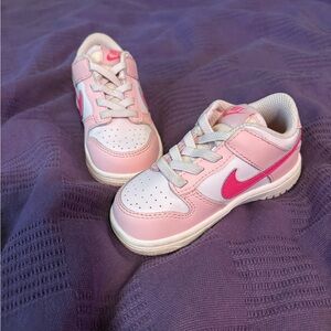 Nike Pink and White Kids' Sneakers
